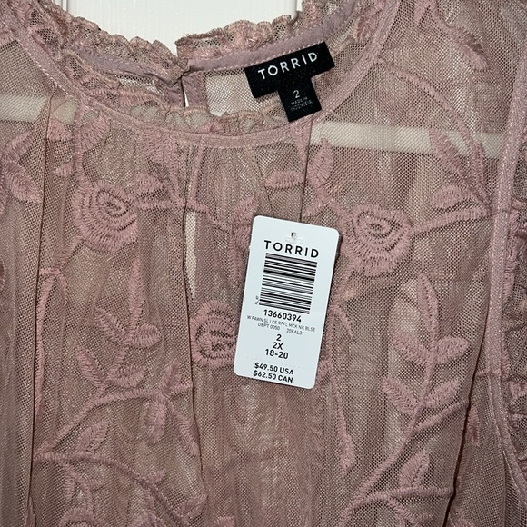 Torrid Ruffle Embroidered Blouse - Picture 7 of 10